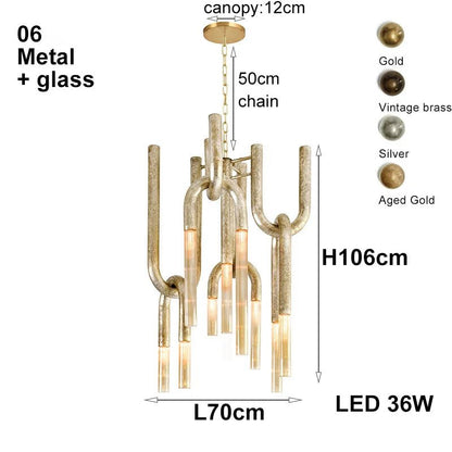 Italian Postmodern Retro Glass Pendant Light Dimmable - Decorbites