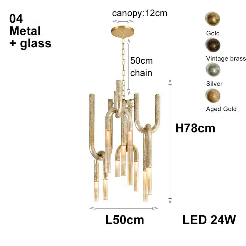 Italian Postmodern Retro Glass Pendant Light Dimmable - Decorbites