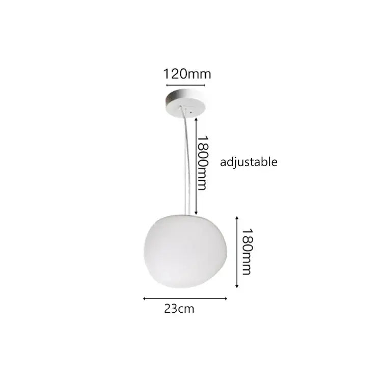 Minimalist white pendant lamp with frosted bubble glass shade and adjustable metallic stem for kitchen decorbites gregg pendant