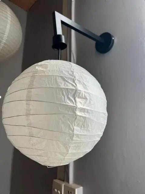 Japandi White Rice Paper Akari Pendant Light - Decorbites