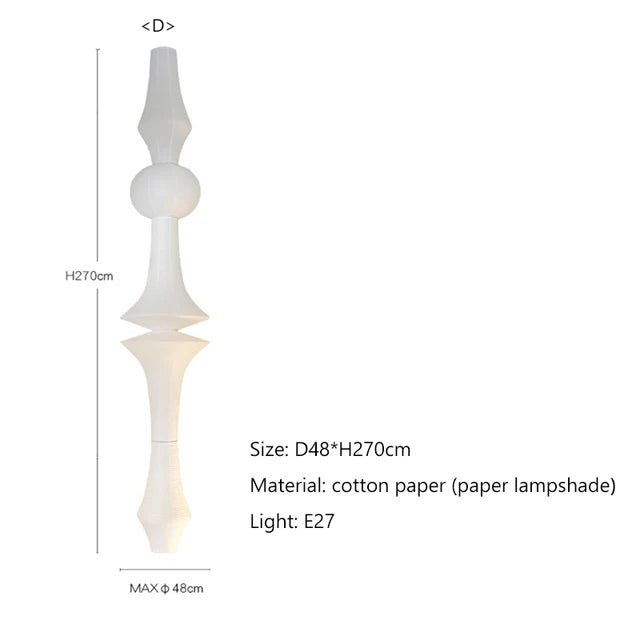 Japandi White Rice Paper Akari Pendant Light - Decorbites