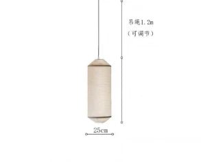 Japandi White Rice Paper Akari Pendant Light - Decorbites