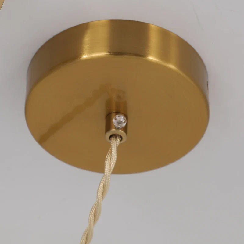 Japanese Ceramic Pendant Light in White and Bronze - Decorbites