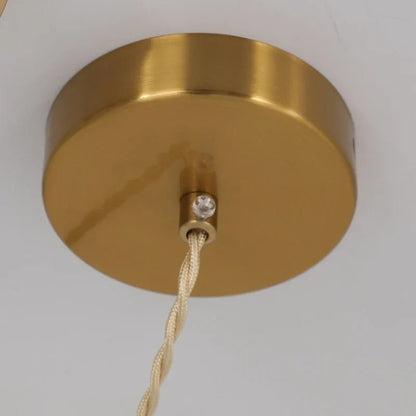 Japanese Ceramic Pendant Light in White and Bronze - Decorbites