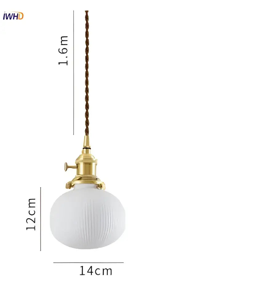 White ribbed glass ceramic led pendant light with brass fixture and twisted brown cord for dining room decorbites ceramic led