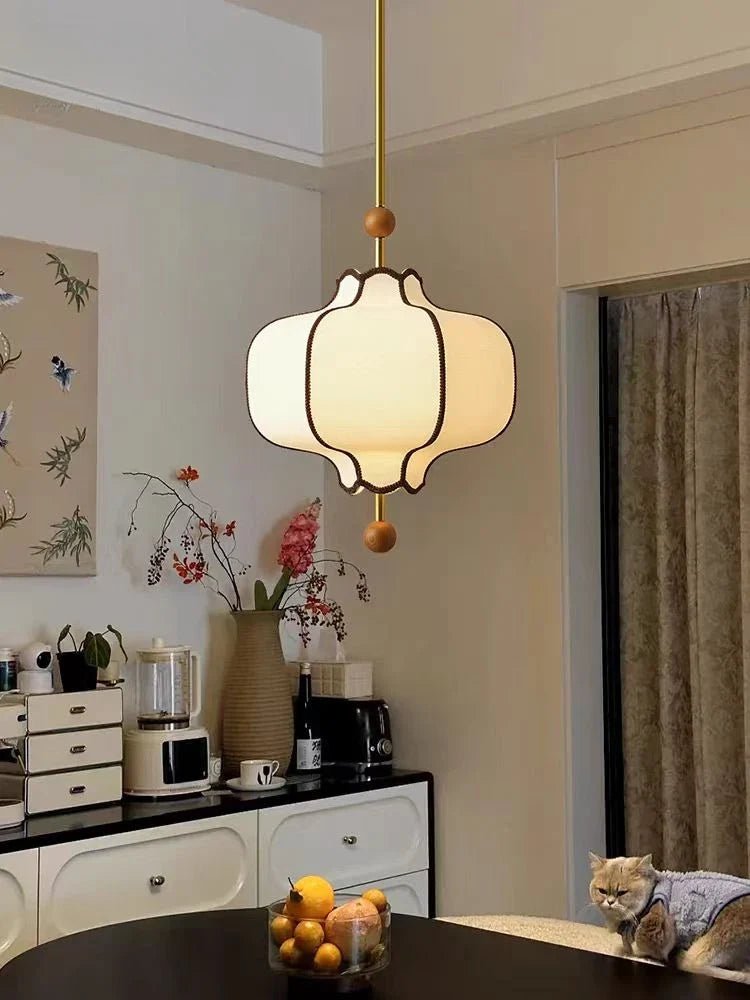 Japanese-Inspired Fabric Globe Pendant Light - Decorbites