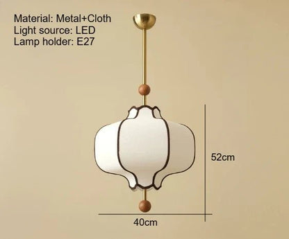 Japanese-Inspired Fabric Globe Pendant Light - Decorbites