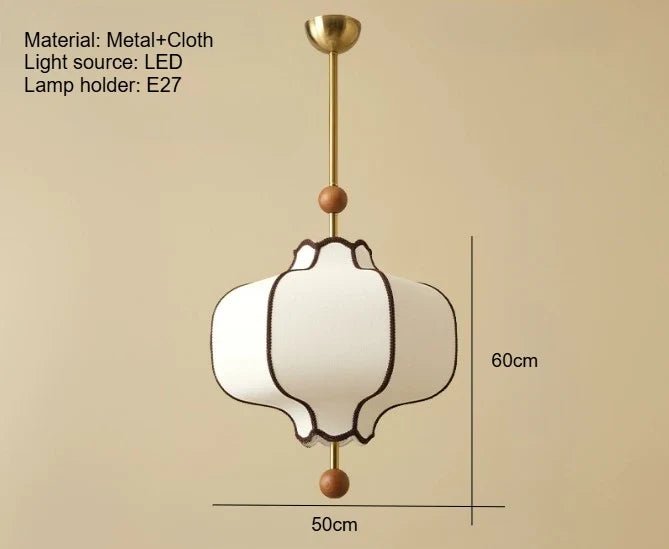 Japanese-Inspired Fabric Globe Pendant Light - Decorbites