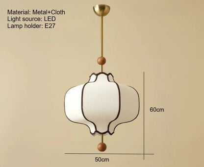 Japanese-Inspired Fabric Globe Pendant Light - Decorbites