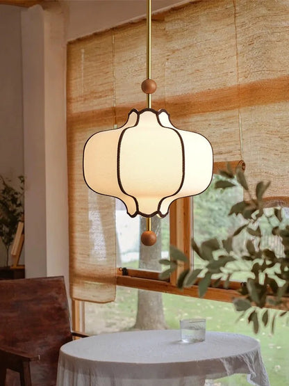 Japanese-Inspired Fabric Globe Pendant Light - Decorbites