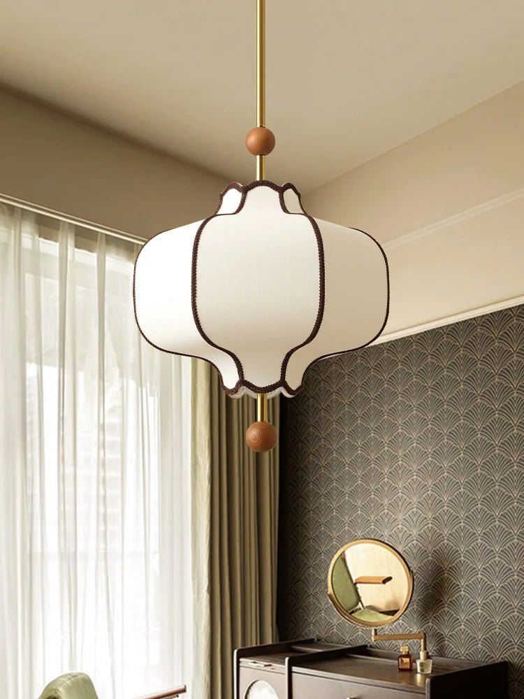 Japanese-Inspired Fabric Globe Pendant Light - Decorbites
