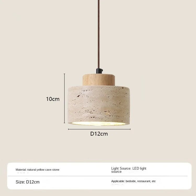 Japanese Travertine Stone Pendant Light - Decorbites