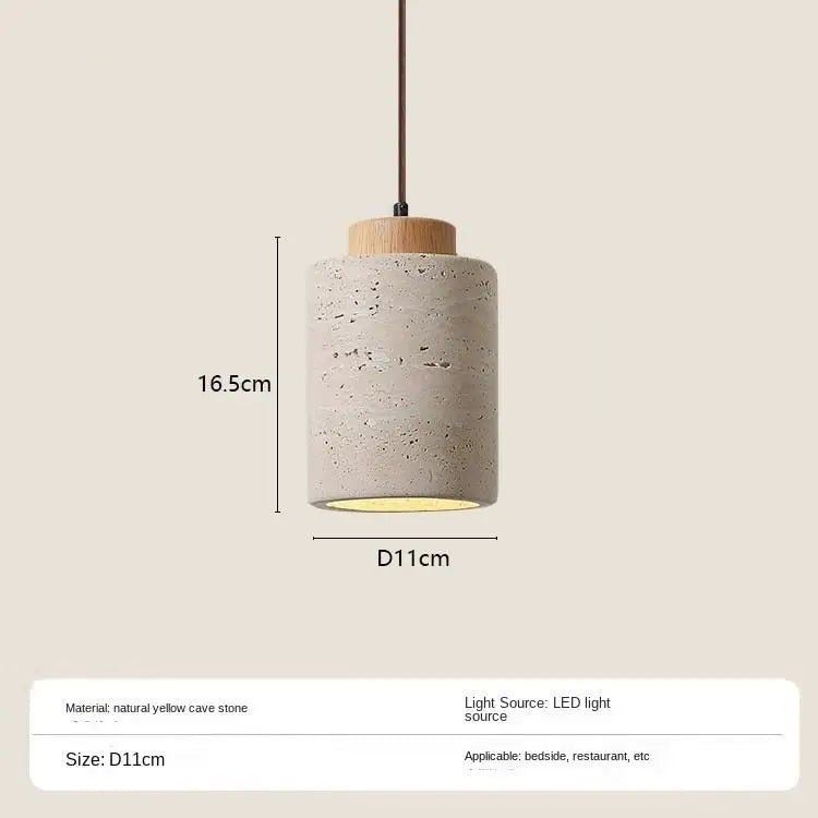 Japanese Travertine Stone Pendant Light - Decorbites