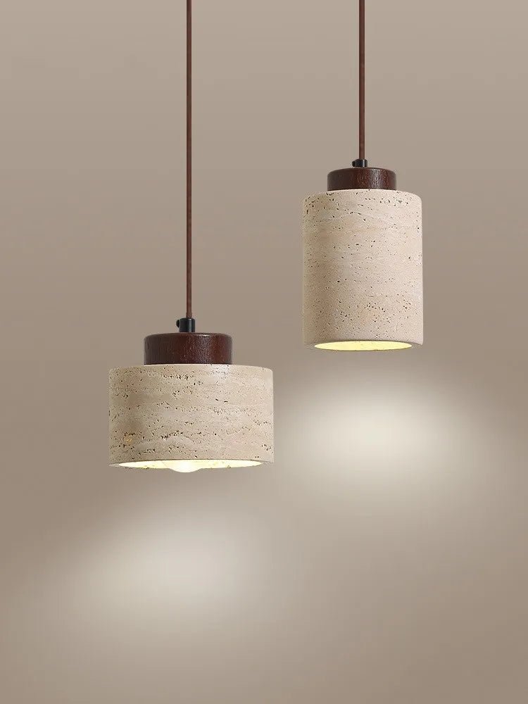 Japanese Travertine Stone Pendant Light - Decorbites