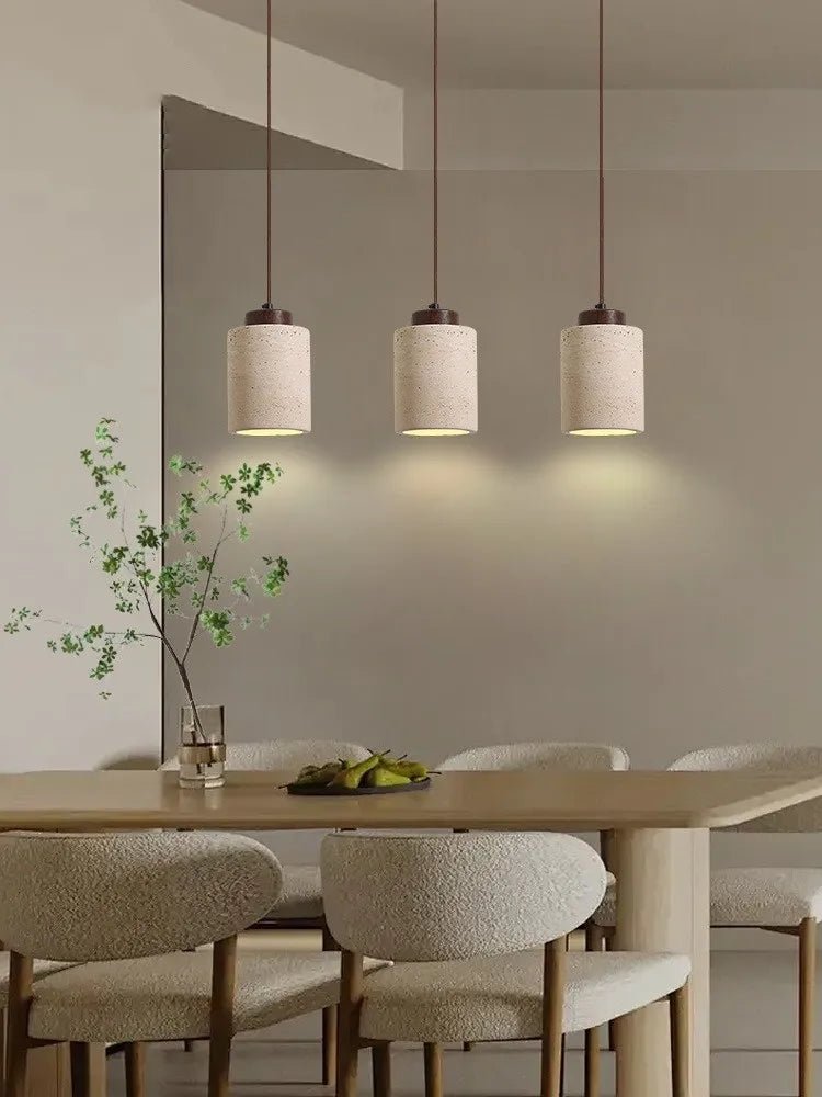 Japanese Travertine Stone Pendant Light - Decorbites