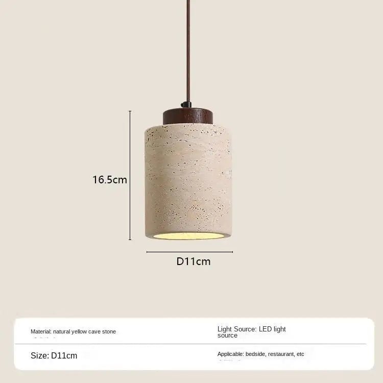 Japanese Travertine Stone Pendant Light - Decorbites