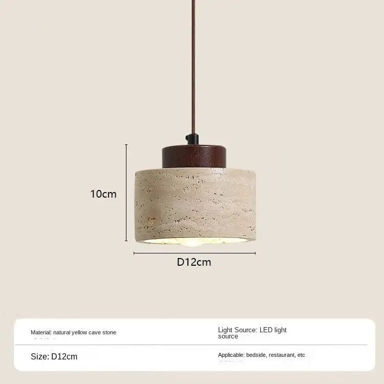 Japanese Travertine Stone Pendant Light - Decorbites