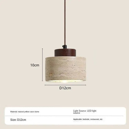 Japanese Travertine Stone Pendant Light - Decorbites