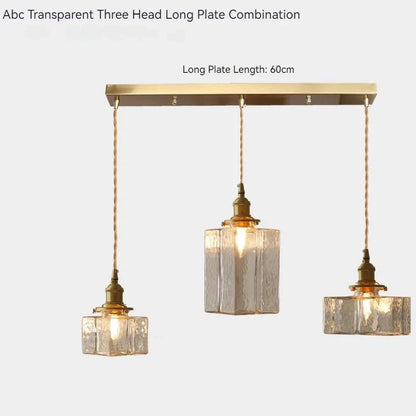 Japanese Vintage Glass Pendant Light in Polished Brass - Decorbites