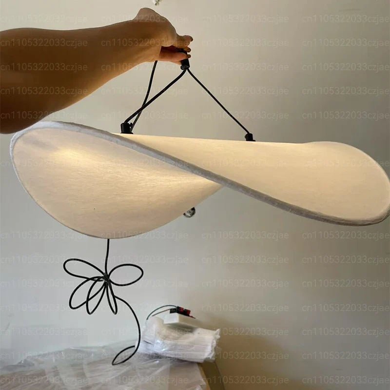 Japanese Wabi-Sabi Silk Tyvek Pendant Light - Decorbites