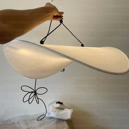 Japanese Wabi-Sabi Silk Tyvek Pendant Light - Decorbites