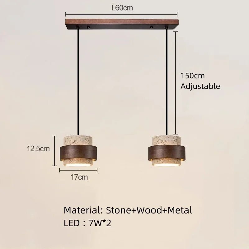 Japanese Wabi Sabi Stone Pendant Light in White or Gray - Decorbites