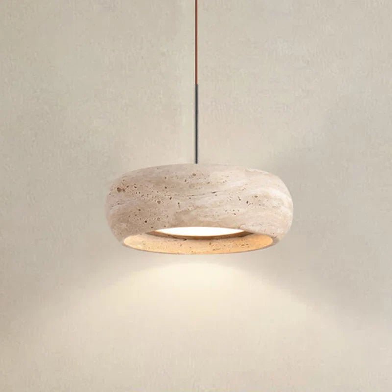 Japanese Wabi-Sabi Yellow Stone Pendant Light - Decorbites