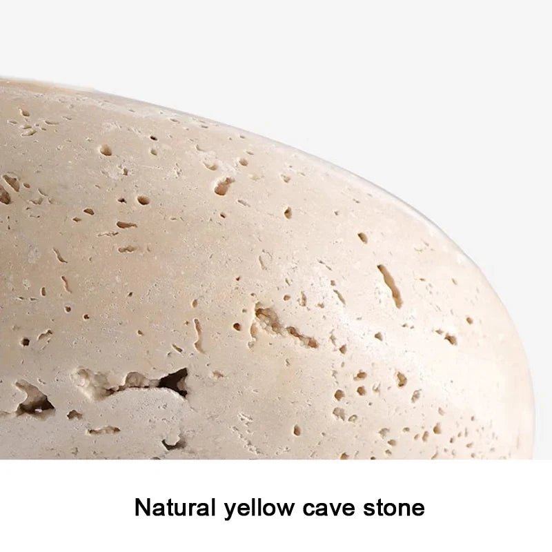 Japanese Wabi-Sabi Yellow Stone Pendant Light - Decorbites