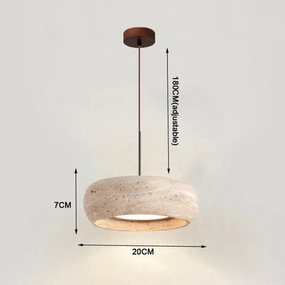 Japanese Wabi-Sabi Yellow Stone Pendant Light - Decorbites