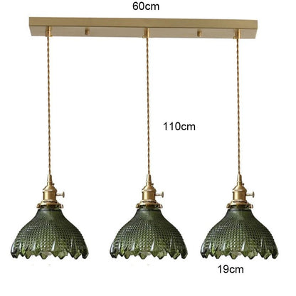 Korean Retro Glass Pendant Light With Wood Accent - Decorbites