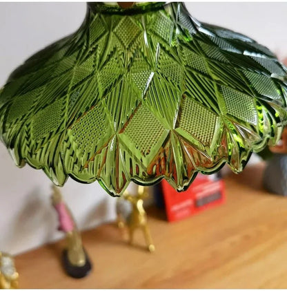 Korean Retro Glass Pendant Light With Wood Accent - Decorbites