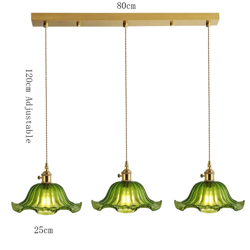 Korean Retro Glass Pendant Light With Wood Accent - Decorbites