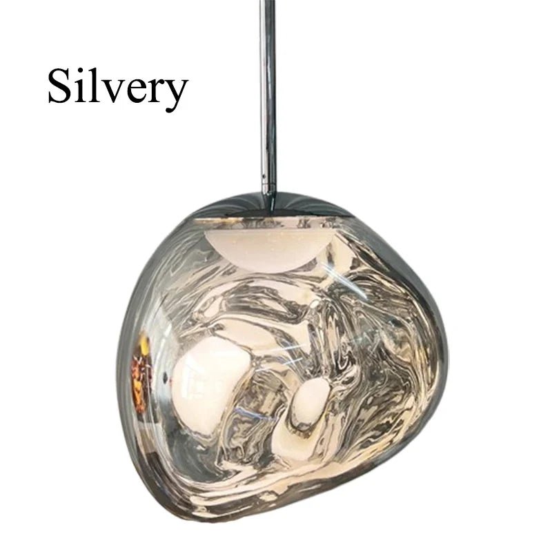 Lava-Inspired Acrylic Pendant Light in Polished Chrome - Decorbites