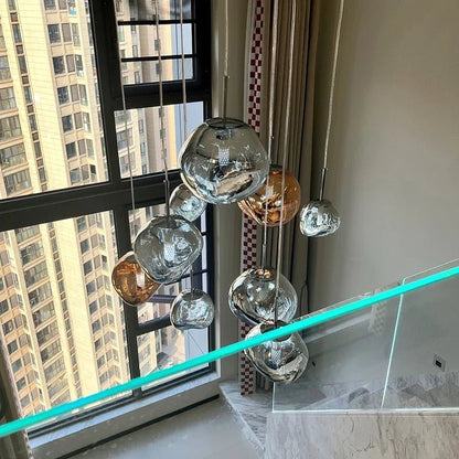 Lava-Inspired Acrylic Pendant Light in Polished Chrome - Decorbites