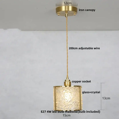 Lavender crystal glass led pendant light with gold-toned brass finish decorbites crystal glass shade and adjustable wire