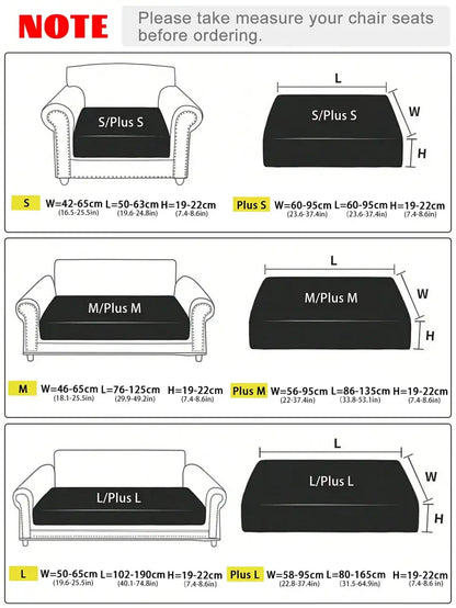 Black fabric sofa seat cover with stitched edges made of smooth stretchy brushed knit for outdoor patio decor