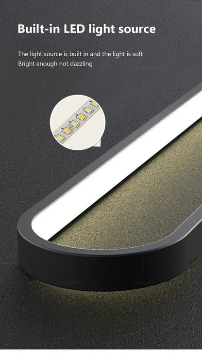 Modern black gold led pendant light with sleek curved design and soft illumination for indoor decor and lighting