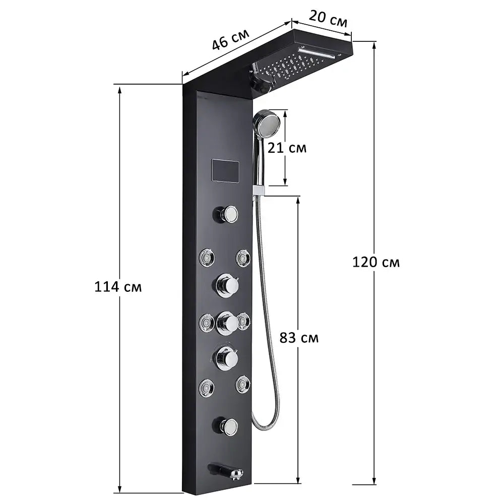 Nickel Rainfall Shower Panel