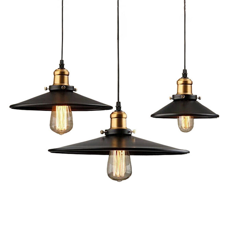 Black Iron Art Chandelier 26cm Vintage Style
