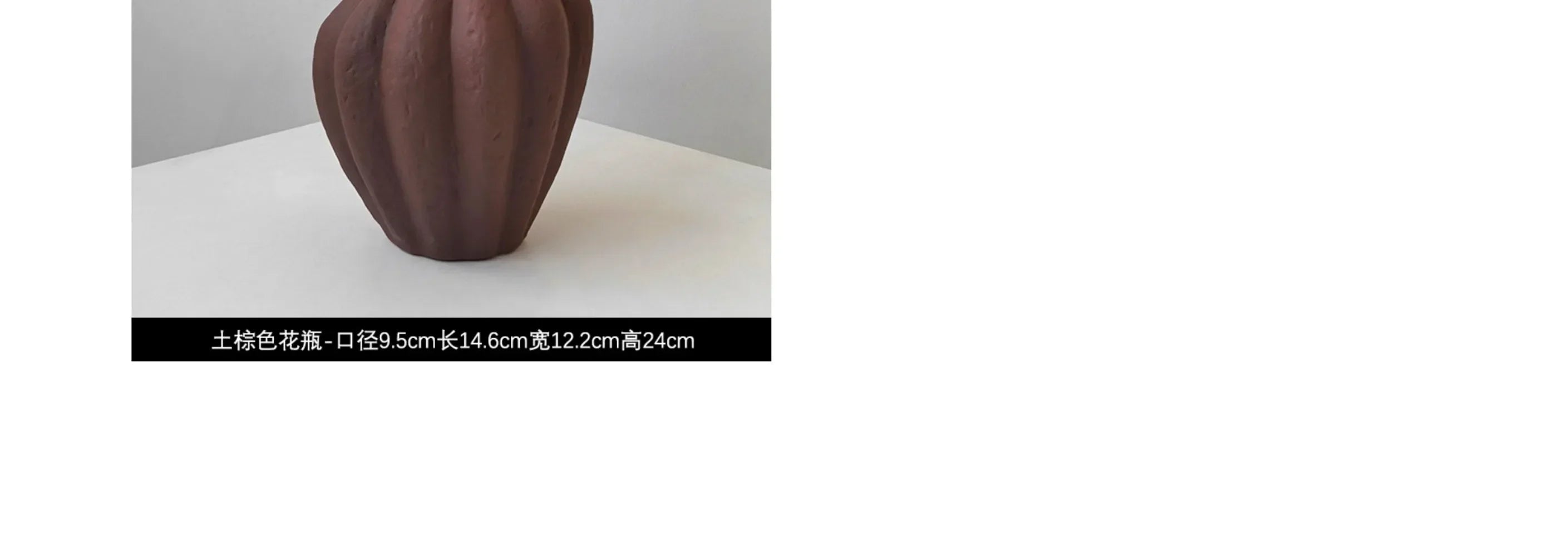 Livetai wabi-sabi handmade terracotta ceramic vase with ribbed pumpkin shape and matte finish for modern boho decor