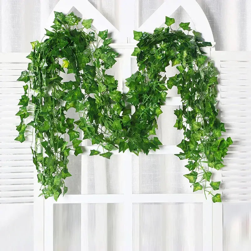 Lush green silk creeper plant artificial ivy vine with realistic leaf texture for decorbites green silk living room decor