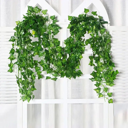 Lush green silk creeper plant artificial ivy vine with realistic leaf texture for decorbites green silk living room decor