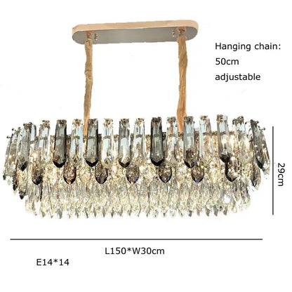Luxury gold and bronze crystal modern pendant light with metallic frame and cascading teardrops for dining room decorbites crystal modern