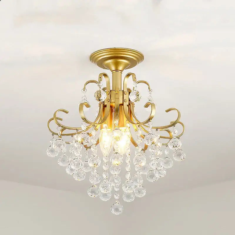 Luxury gold black crystal pendant light chandelier with intricate curved arms and cascading clear droplets for dining room decorbites gold black