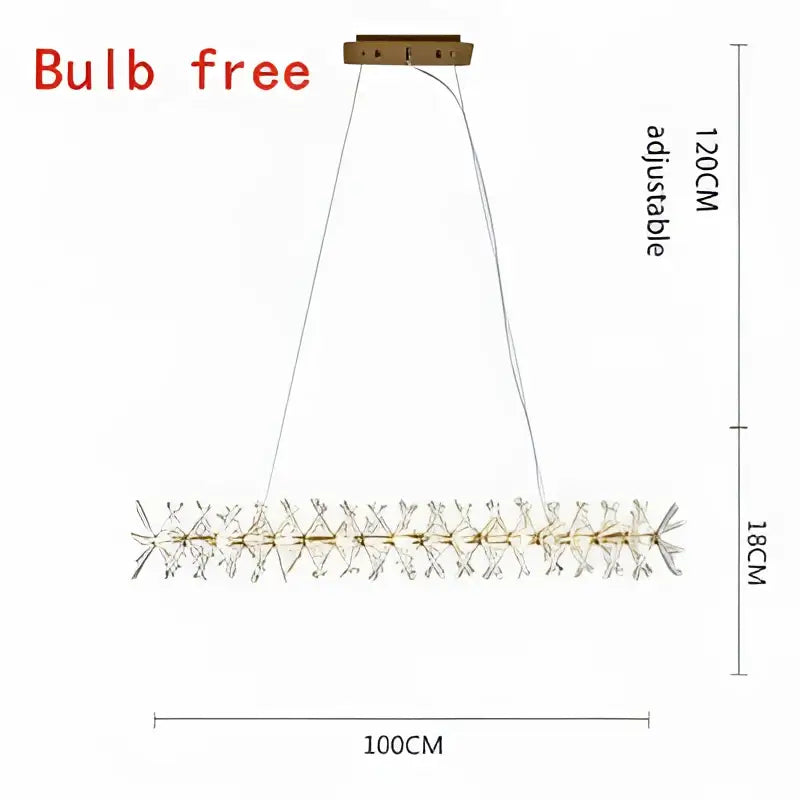 Luxury gold crystal flower chandelier with sleek modern pendant light featuring clear crystal flower elements for living room decorbites