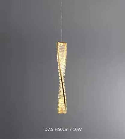 Luxury gold dimmable crystal wall sconce with twisted glass design and warm golden illumination for living room decorbites dimmable crystal