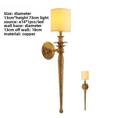 Luxury textured gold and black wall lamp with golden copper wall sconce and cream lampshade for elegant bedroom decorbites copper wall lamp