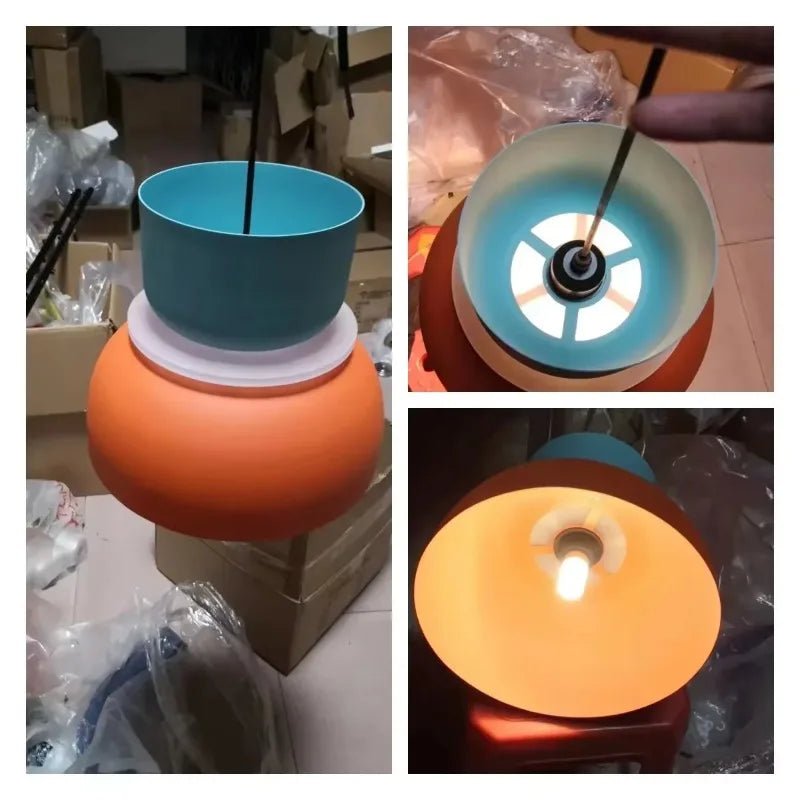 Macaron Acrylic Pendant Light With Iron Shade - Decorbites
