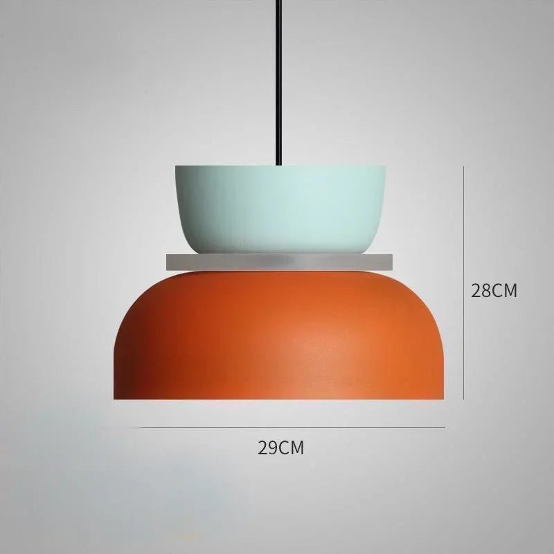 Macaron Acrylic Pendant Light With Iron Shade - Decorbites
