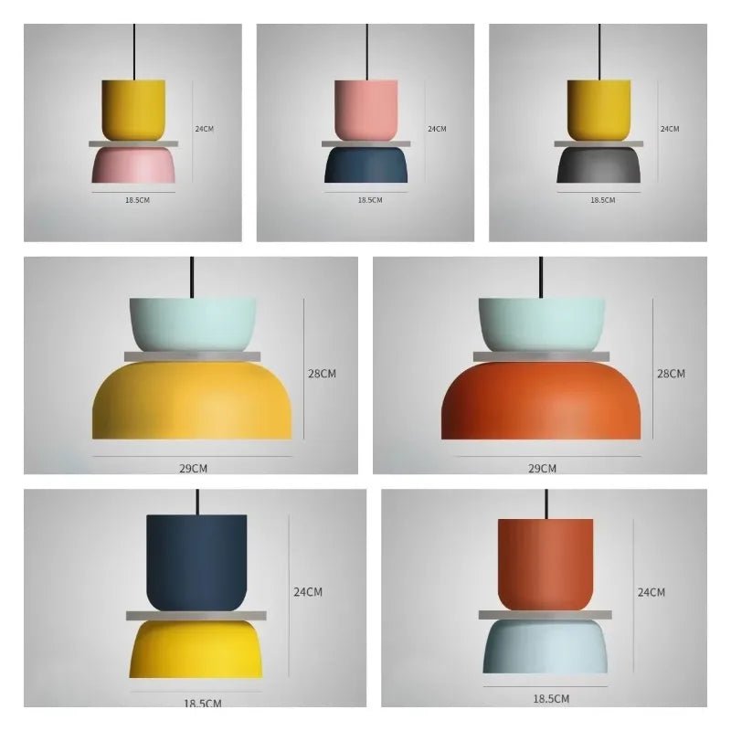 Macaron Acrylic Pendant Light With Iron Shade - Decorbites